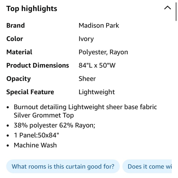 Madison Park Eden Semi-Sheer Grommet 2-Panel Curtain Set - Picture 5 of 6